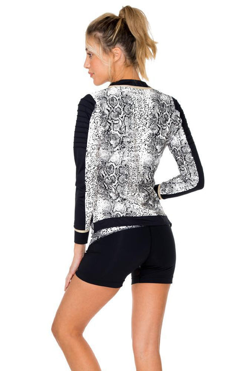 Luli Fama Bombo Pintucked Sleeves Open Side Jacket